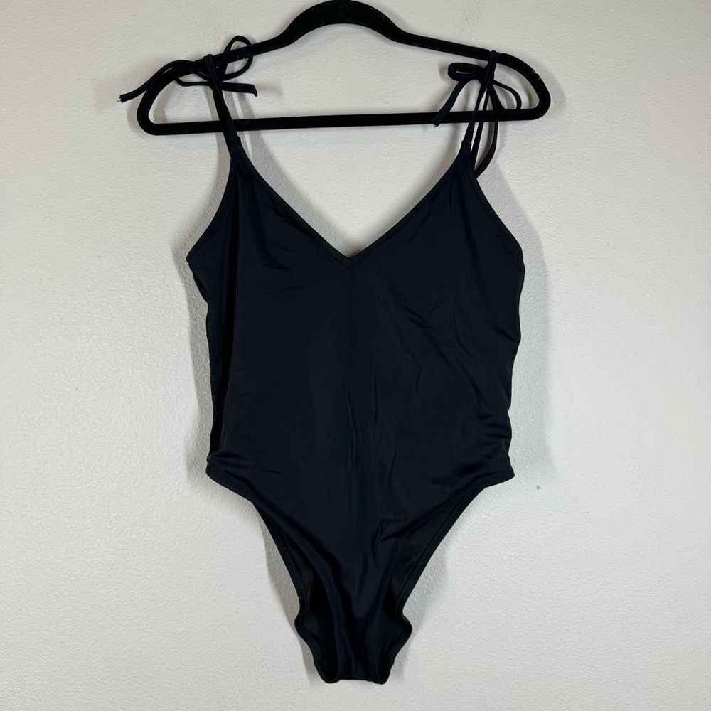 Victoria’s Secret Pink One-Piece Swimsuit Black Summer Women’s Size Large